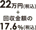 22万円(税込)＋回収金額の 17.6%(税込)